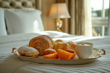 Canvas Print - Hotel Room Service Tray