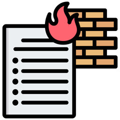 Poster - Firewall Rules Outline Color Icon