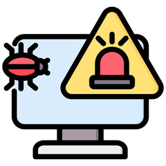 Poster - Cyber Security Incident Outline Color Icon