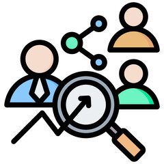Poster - Research Team Outline Color Icon
