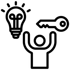 Poster - Intellectual Outline Icon