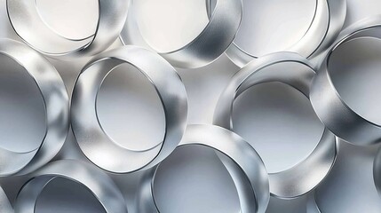 Poster - Abstract background of overlapping metallic rings.
