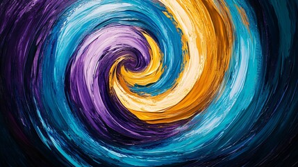 Poster - Abstract Brushstrokes in Vibrant Hues Forming a Textured Artistic Masterpiece