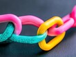 © Morninghead - Colorful plastic links connected together, showcasing a vibrant design.
