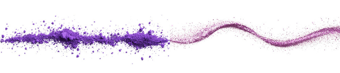 Aufkleber - Violet glitter and bokeh in a glow effect over a transparent backdrop. Luxury particles incorporating stardust. Magical Christmas design. Distinctive shine ideal for posters or advertising. PNG