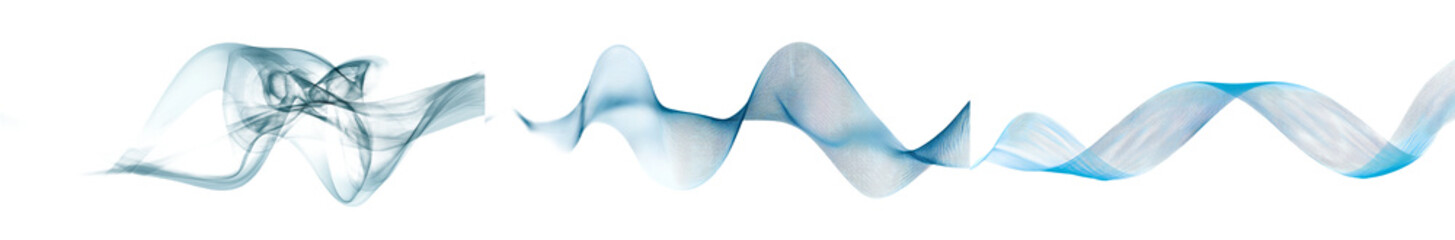 Aufkleber - Glowing and shiny lines effect. Luminous speed lines in blue. Light glowing effect. Wave-like light trail, fire path trace line, and swirling incandescence curve. PNG