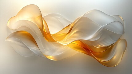 Aufkleber - Abstract gold and silver flowing waves. (3)