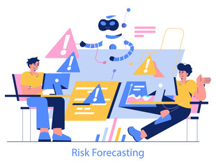 Poster - Forecasting. Flat Vector Illustration