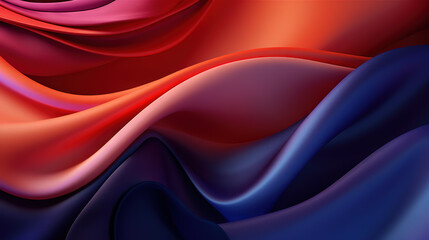 Poster - Vibrant abstract blue and purple waveform with fluid motion and colorful gradients