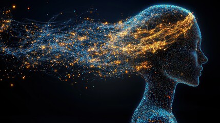 Poster - Ethereal Mind: A Digital Portrait of Consciousness