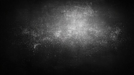 Poster - Textured Black Chalkboard Background with Subtle Dust and Grainy Effects for Creative Projects