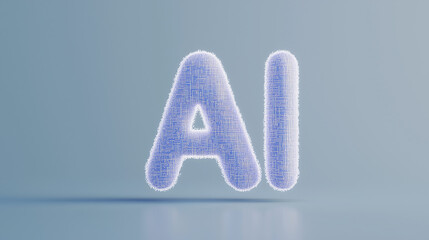 Poster - AI - Futuristic Font: The letters 