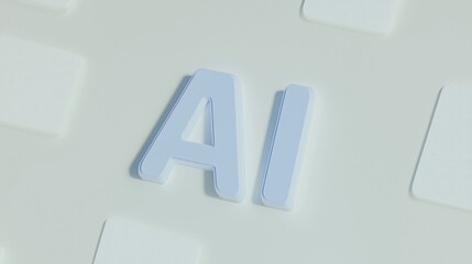 Poster - AI:  The abstract, minimalistic design of the word 