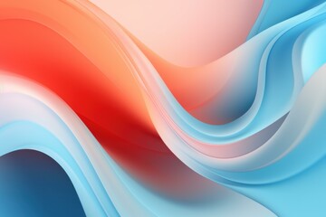 Poster - Smooth elegant curves creating a mesmerizing flow of pastel colors, perfect for modern and futuristic designs