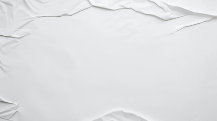 Aufkleber - Minimalist high-resolution close-up of crumpled white paper surface. Smooth yet rippled texture with visible creases and folds. Even lighting enhances depth, realism, and tactile impression. A modern,