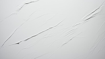 Aufkleber - Minimalist high-resolution close-up of crumpled white paper surface. Smooth yet rippled texture with visible creases and folds. Even lighting enhances depth, realism, and tactile impression. A modern,