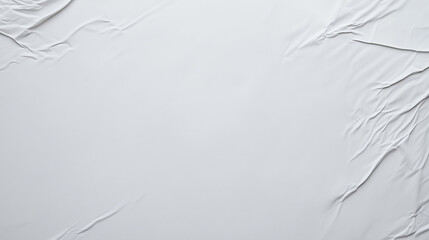 Aufkleber - Minimalist high-resolution close-up of crumpled white paper surface. Smooth yet rippled texture with visible creases and folds. Even lighting enhances depth, realism, and tactile impression. A modern,