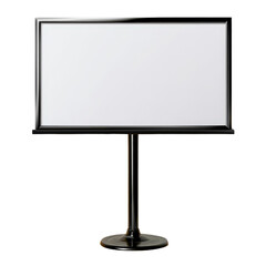 Poster - Black and white sign displayed on a solid black background with high contrast and clear visibility isolated on transparent background.