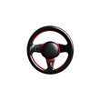 © Thuntaree - Sleek Racing Steering Wheel with Black and Red Design Elements