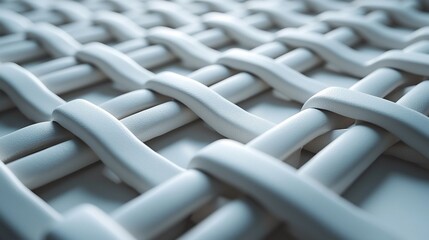 Poster - Abstract white woven texture background.