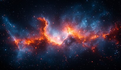 Wall Mural - fictional space - cloud bloom nebula in high resolution (13k)