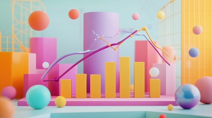Poster - A D line graph depicting sales trends over the past year, with animated elements that highlight key data points, showcasing the power of visual analytics.