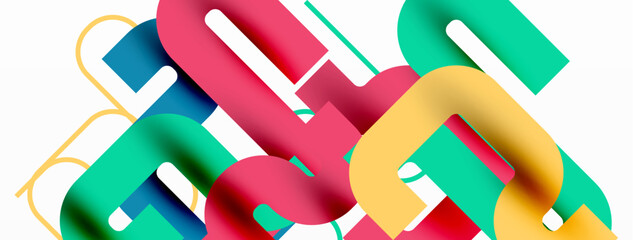 Poster - Wave lines minimal abstract background