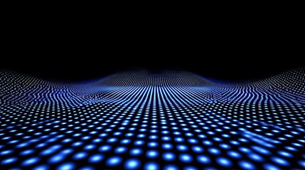 Poster - A 3D-generated wallpaper featuring a blue digital grid with a futuristic network tech theme.