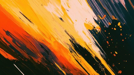 Poster - A dynamic abstract background filled with bold brush strokes and splashes of color, creating a vibrant and artistic feel that inspires creativity and imagination.