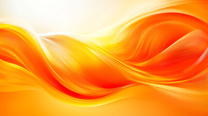 Wall Mural - Abstract Orange and Yellow Waves Background: Vibrant Digital Art