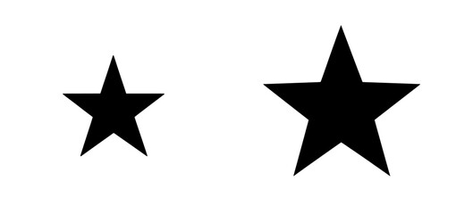 Poster - icon of a star in a modern style