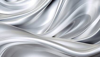 Poster - Silver silk cloth texture