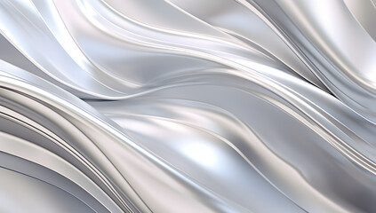 Poster - Silver silk cloth texture
