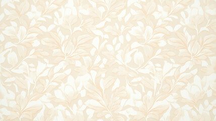 Wall Mural - Neutral wallpaper with subtle floral pattern in soft tones, perfect for any interior design