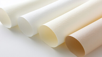 Poster - Textured wallpaper rolls in soft earth tones, perfect for interior design