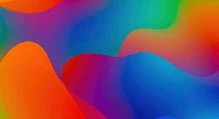 Poster - Vibrant Fluid Abstract: A mesmerizing abstract artwork featuring dynamic, swirling forms in a vibrant spectrum of colors, creating a sense of movement and energy.