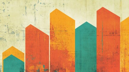 Poster - Abstract Geometric Chart Showing Growth Progression