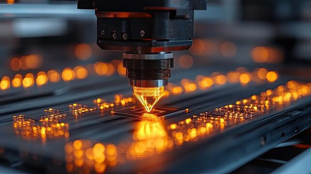 3D printer nozzle creating detailed electrical components