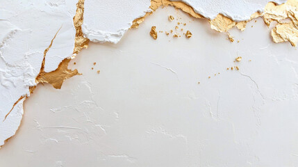 Aufkleber - Luxurious white texture with gold accents, perfect for elegant designs