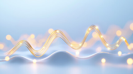 Fototapete - Abstract lines create dynamic flow against light gray backdrop, evoking sense of movement and energy
