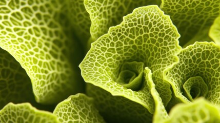 Poster - Intricate Green Leaf Texture Close Up
