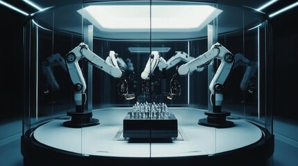 Poster - Robotic Arms Manipulating Test Tubes in a Modern Lab