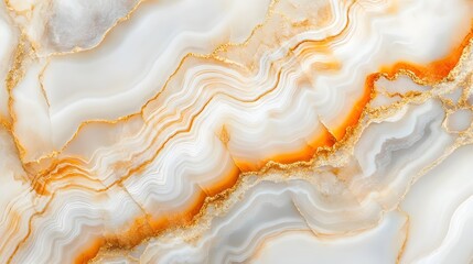 Wall Mural - Exquisite Polished Onyx Stone with Dramatic Golden Streaks and Intricate Patterns