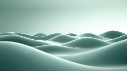 Fototapete - Subtle green waves symbolize health and vitality, creating serene atmosphere