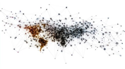 Poster - Global Network Connections Illustrating Worldwide Interconnectivity