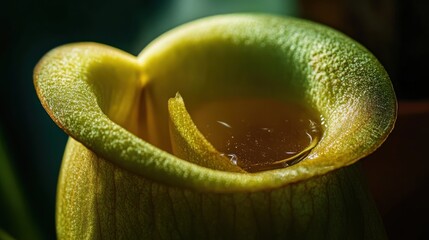Aufkleber - Yellow Green Pitcher Plant Flower Close Up Detail