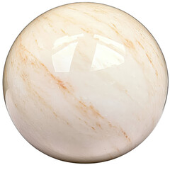 Poster - White marble ball placed on a smooth black background creating a minimalistic and elegant composition isolated on transparent background.