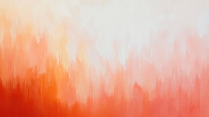 Poster - Abstract Orange and White Painted Texture