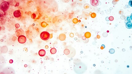 Poster - Colorful Abstract Bubbles Floating in Liquid