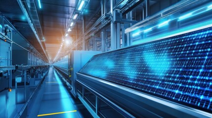 Poster - Modern Industrial Factory Automated Production Line